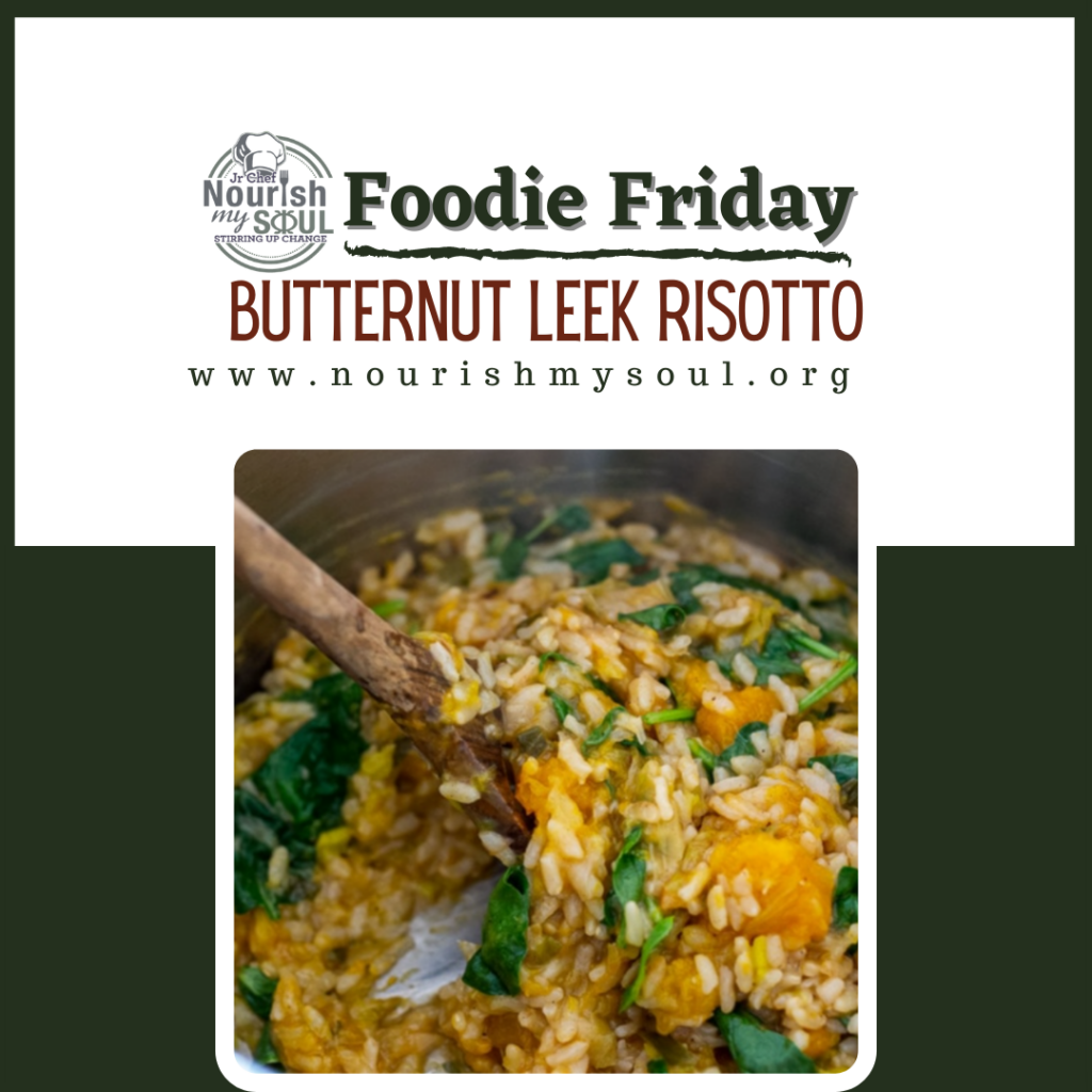 butternut leek risotto cooking in the instapot